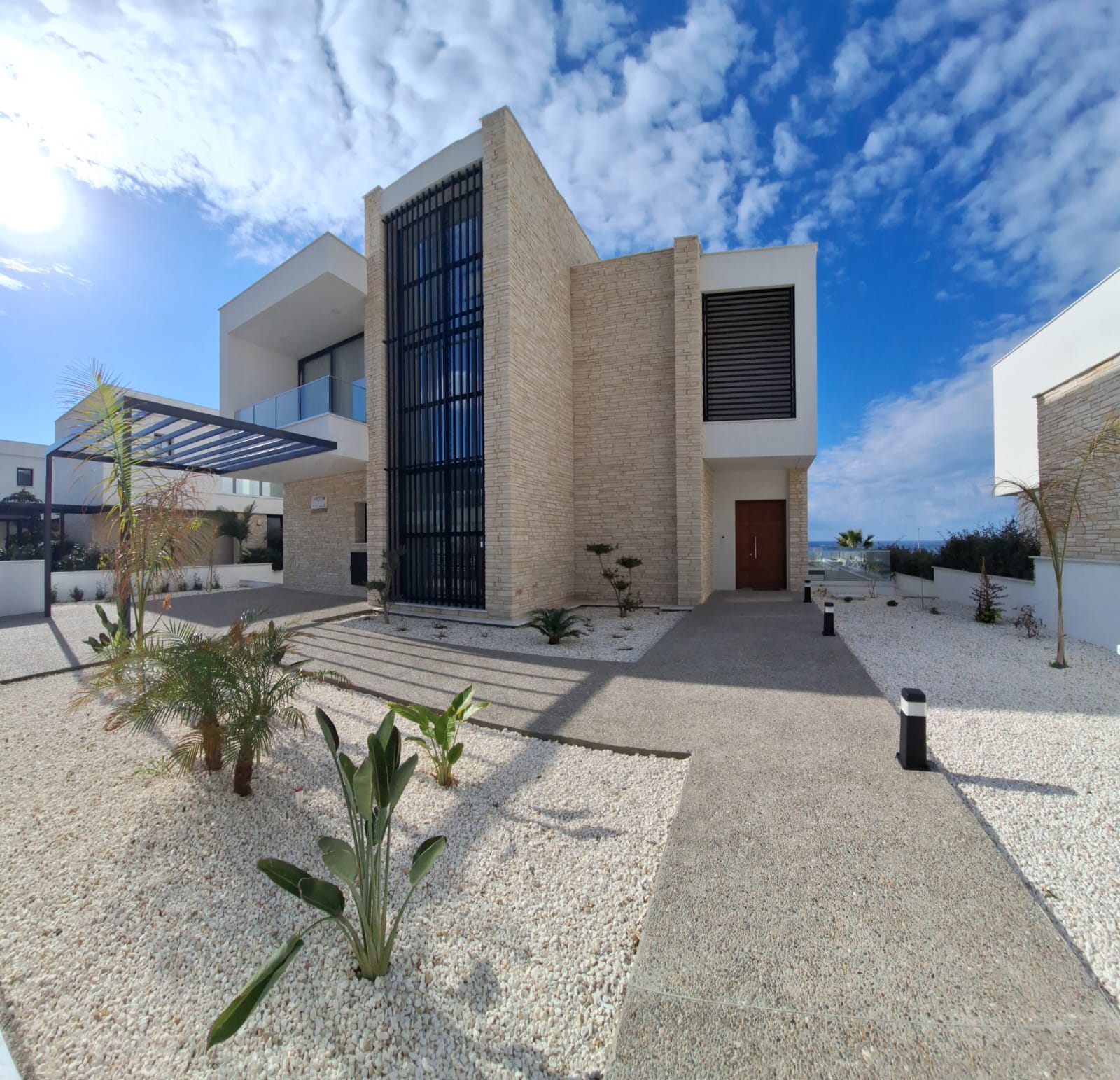 Contemporary villa exterior